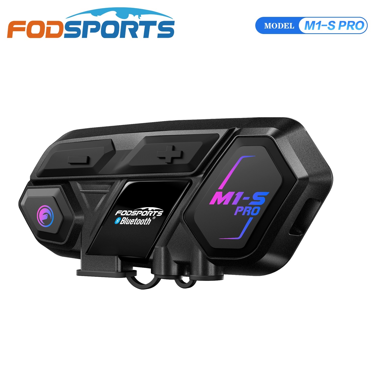 Universal Motorcycle Helmet Intercom Headset - Fodsports M1-S Pro ชุดหูฟังบลูทูธสำหรับหมวกกันน็อคมอเตอร์ไซค์, อินเตอร์คอมไร้สาย, รองรับผู้ใช้งาน
