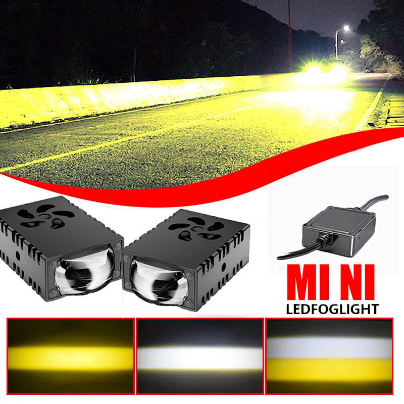 Universal Motorcycle Led Headlight Projector - ไฟส่องสว่าง LED ขนาดเล็ก 1 ชิ้น/2 ชิ้น