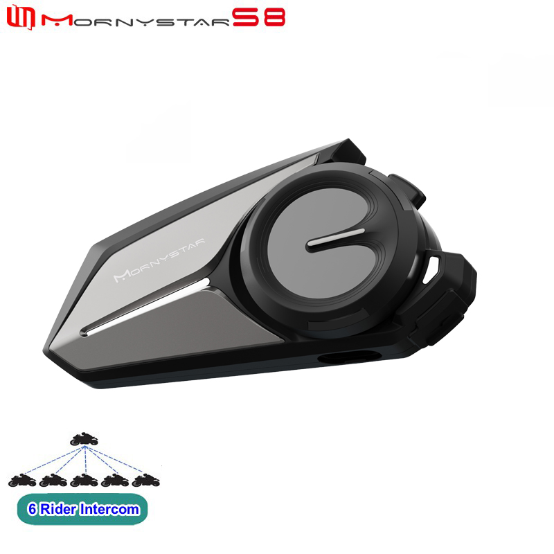 Universal Motorcycle Helmet Intercom Headset - มอร์นี่สตาร์ เอส 8 บลูทูธชุดหูฟังอินเตอร์คอมสำหรับหมวกกันน็อคมอเตอร์ไซค์ 1200M BT5.4