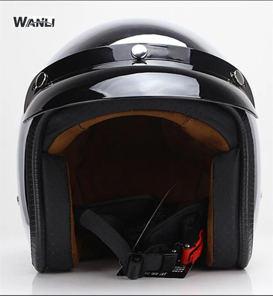 หมวกกันน็อคแบบเปิดหน้า สีเงินโ - Vintage Open Face Retro Helmet บทวิจารณ์และราคา