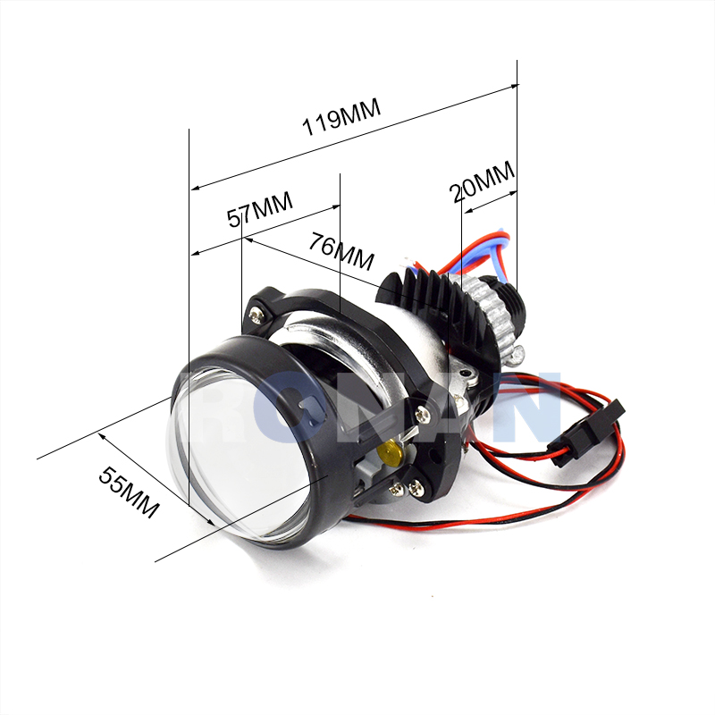 RONAN 2.0นิ้ว Mini Bi-โปรเจคเต - Universal Motorcycle Led Headlight Projector บทวิจารณ์และราคา
