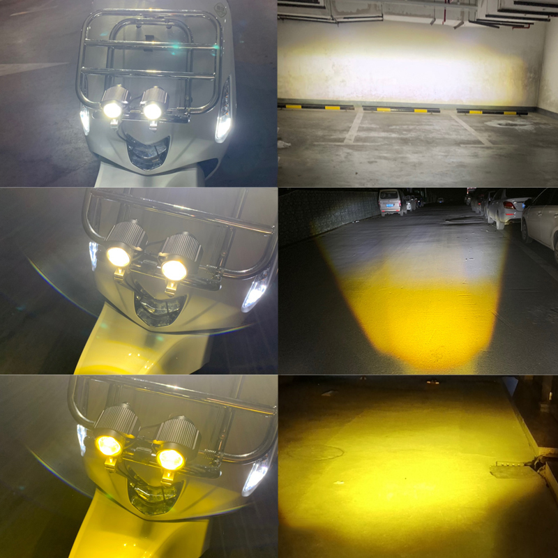 ไฟ LED รถจักรยานยนต์อุปกรณ์เสร - Universal Motorcycle Led Headlight Projector บทวิจารณ์และราคา