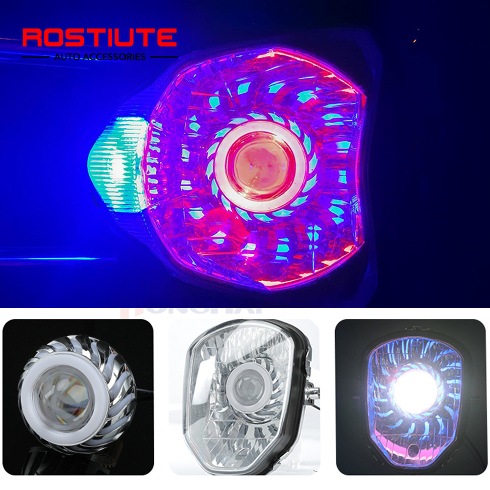 สูง/ต่ํา Beam Double Angel Eye - Universal Motorcycle Led Headlight Projector บทวิจารณ์และราคา