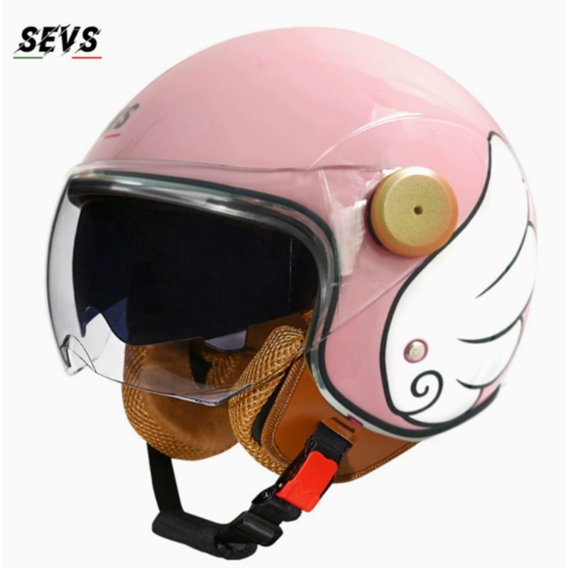 หมวกกันน็อคแบบเปิดหน้า 3/4 สำห - Vintage Open Face Retro Helmet บทวิจารณ์และราคา