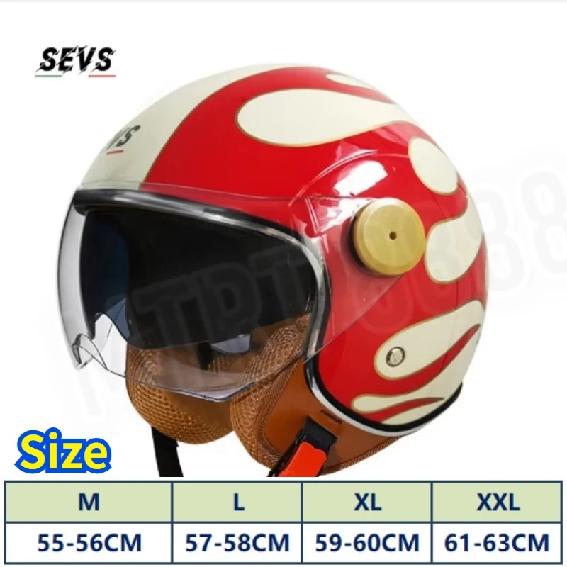 หมวกกันน็อคแบบเปิดหน้า 3/4 สำห - Vintage Open Face Retro Helmet บทวิจารณ์และราคา