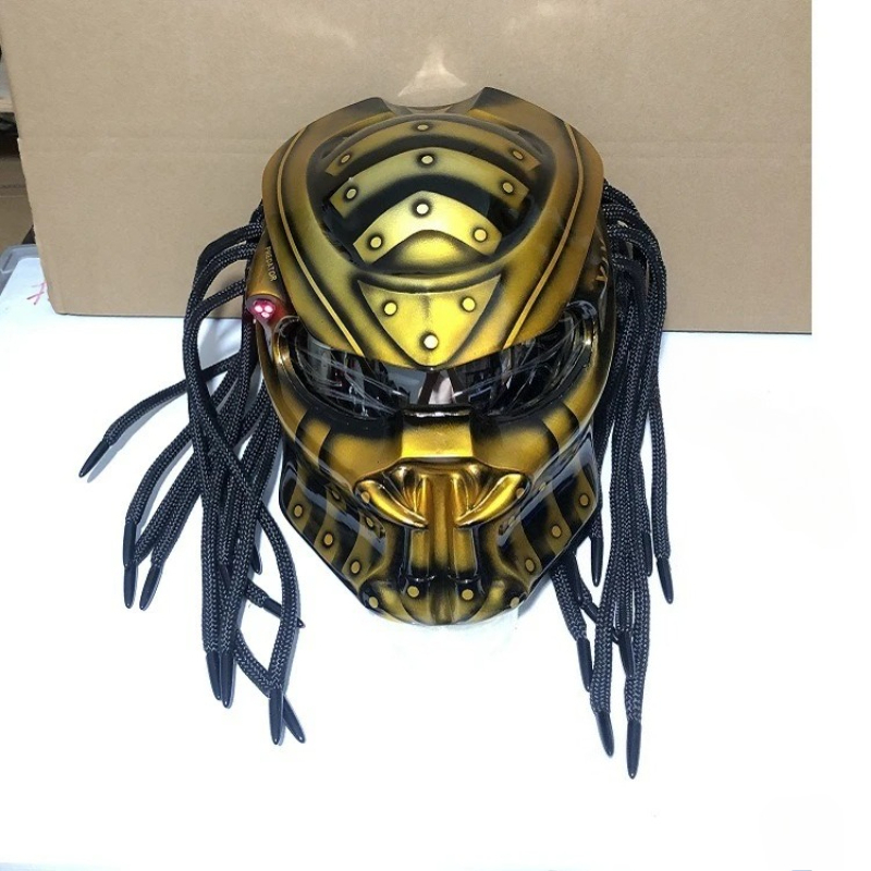 หมวกกันน็อคมอเตอร์ไซค์เต็มใบ ร - Custom Predator Motorcycle Helmet บทวิจารณ์และราคา