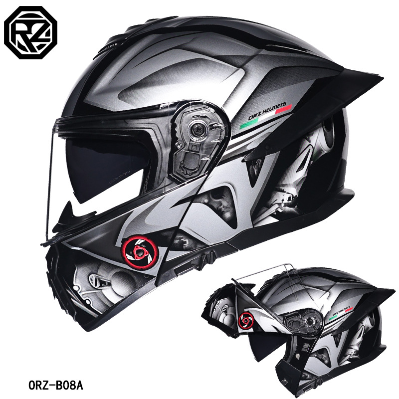 หมวกกันน็อคมอเตอร์ไซค์ ORZ แบบ - Modular Flip Up Motorcycle Helmet Dot Approved บทวิจารณ์และราคา