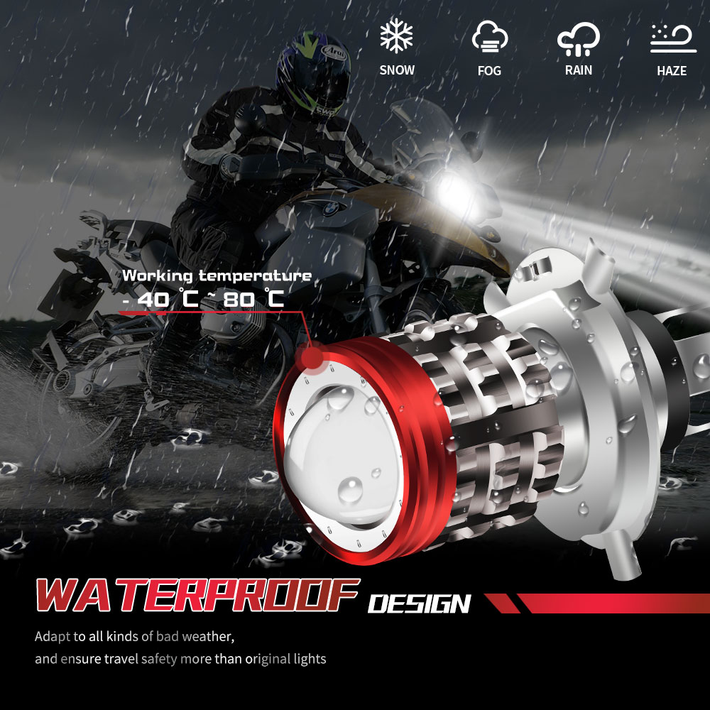 ไฟหน้ารถจักรยานยนต์ LED อเนกปร - Universal Motorcycle Led Headlight Projector บทวิจารณ์และราคา