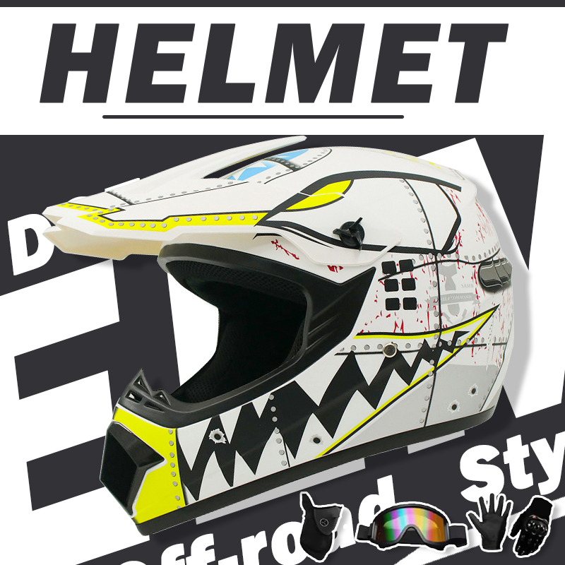ชุดหมวกกันน็อควิบากและออฟโรด - - Off Road Motocross Helmet Goggles Set บทวิจารณ์และราคา