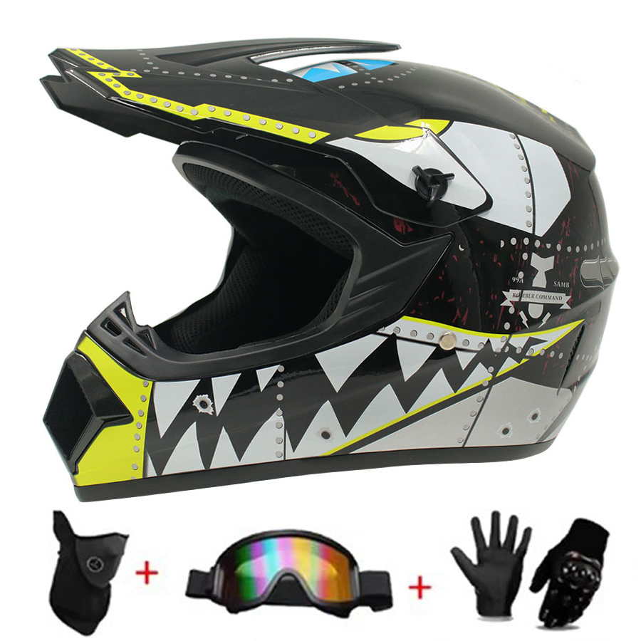ชุดหมวกกันน็อควิบากและออฟโรด - - Off Road Motocross Helmet Goggles Set บทวิจารณ์และราคา