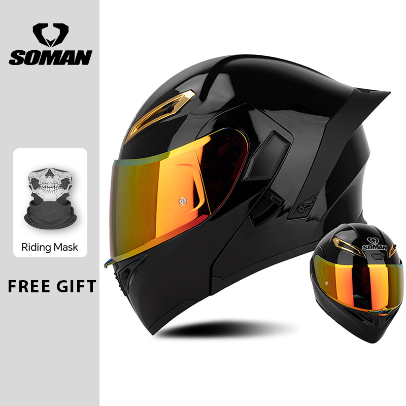 หมวกกันน็อคแบบเปิดคางได้ รุ่น  - Dual Visor Motorcycle Racing Helmet บทวิจารณ์และราคา