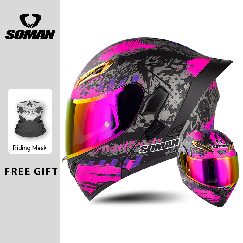 หมวกกันน็อคแบบเปิดคางได้ รุ่น  - Dual Visor Motorcycle Racing Helmet บทวิจารณ์และราคา