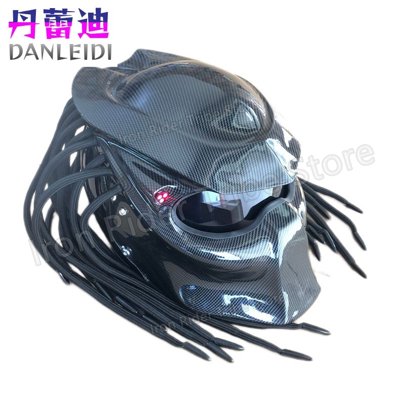 หมวกกันน็อคมอเตอร์ไซค์แบบเต็มใ - Custom Predator Motorcycle Helmet บทวิจารณ์และราคา