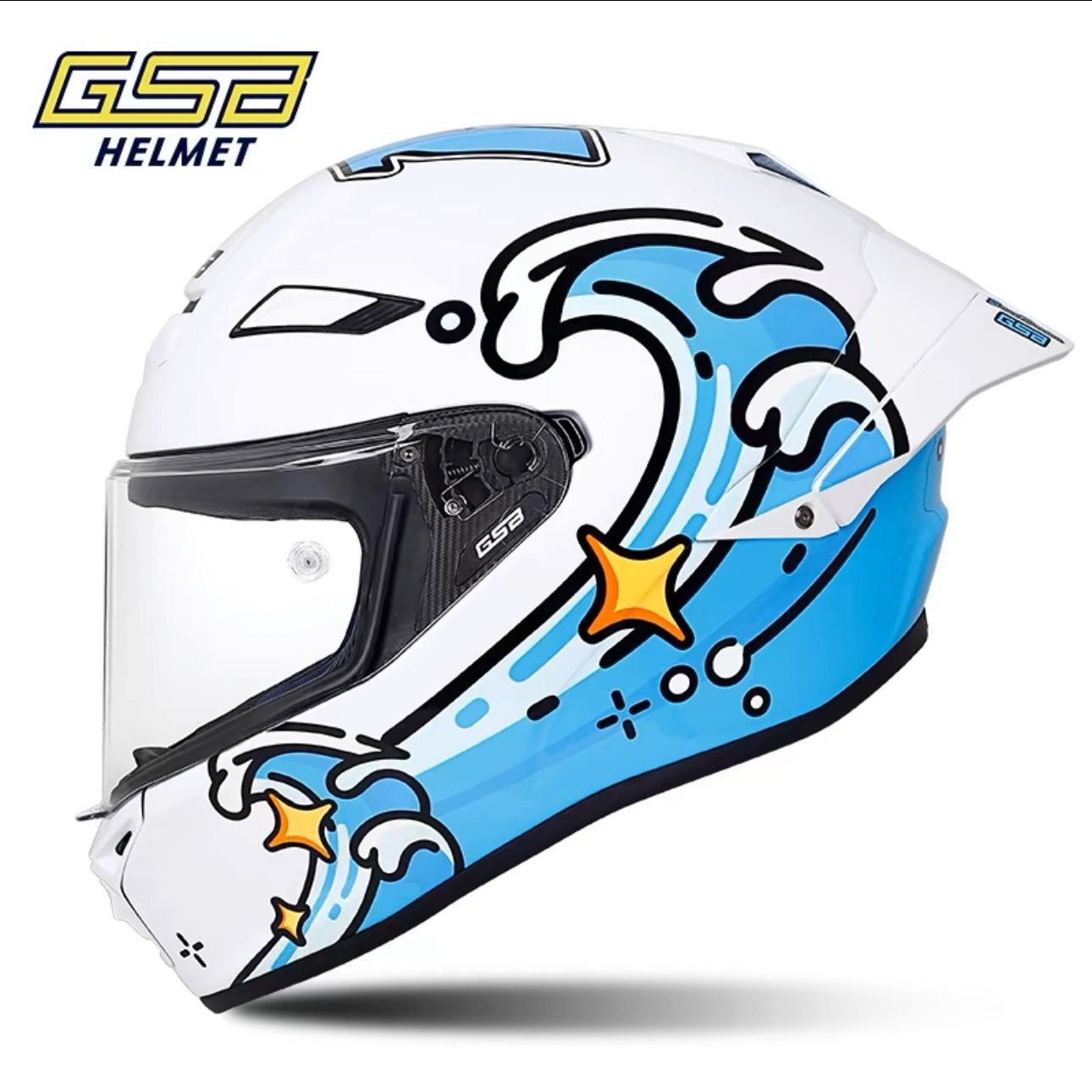 หมวกกันน็อคคาร์บอนไฟเบอร์ GSB  - Carbon Fiber Lightweight Motorcycle Helmet บทวิจารณ์และราคา