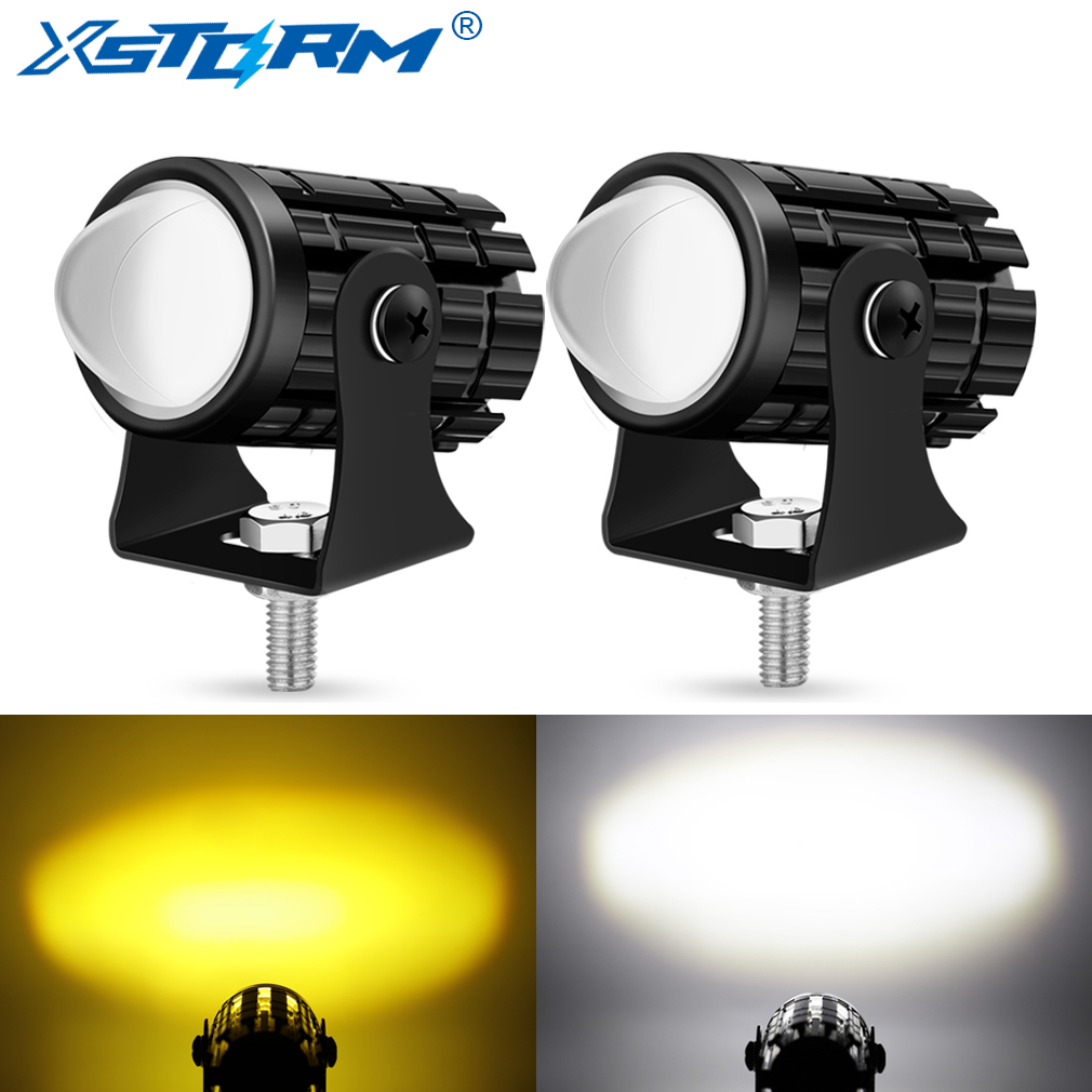 Universal รถจักรยานยนต์ Lampu  - Universal Motorcycle Led Headlight Projector บทวิจารณ์และราคา