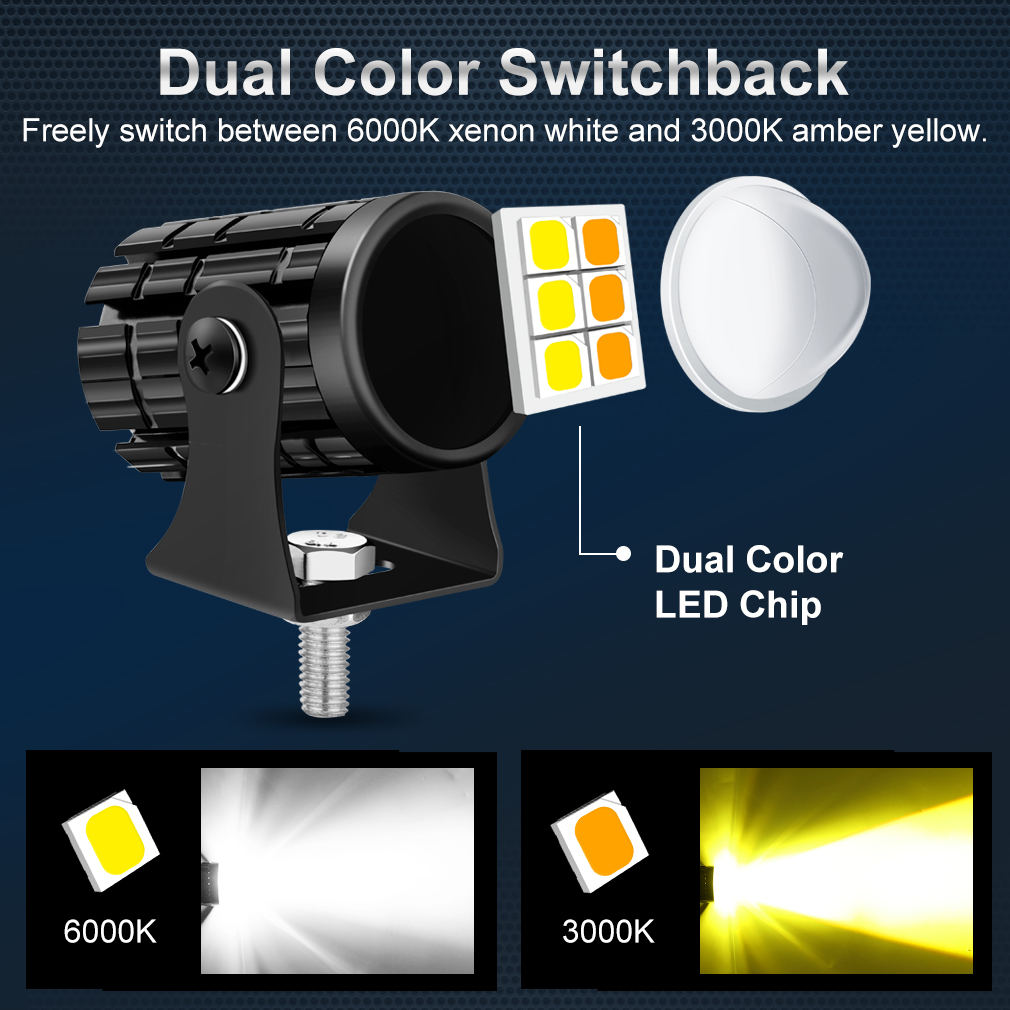 Universal รถจักรยานยนต์ Lampu  - Universal Motorcycle Led Headlight Projector บทวิจารณ์และราคา